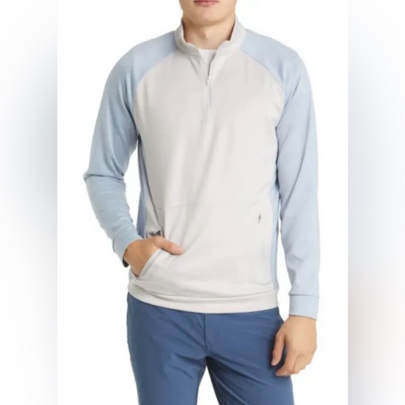 Mizzen+Main Other - Mizzen+Main Men's Versa 1/4 Zip Pullover Light Pastel Grey Large